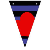 Leather Pride Flag und Herz Wimpelkette (Dritte Fahne)