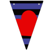 Leather Pride Flag und Herz Wimpelkette (Zweite Fahne)