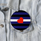 LEATHER PRIDE STRIPED HERZ HORIZONTAL - PRID 2014 BUTTON (Beispiel)