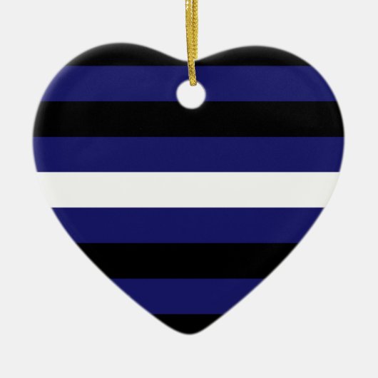 LEATHER PRIDE STRIPES DESIGN KERAMIK ORNAMENT (Vorne)