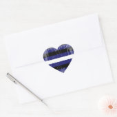 LEATHER PRIDE STRIPES DISTRESSEED DESIGN Herz-Aufkleber (Umschlag)
