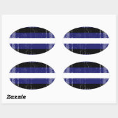 LEATHER PRIDE STRIPES DISTRESSEED DESIGN OVALER AUFKLEBER (Blatt)