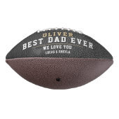 Leather Print Best Vater Ever Vatertag Foto Football (Gedreht 270)