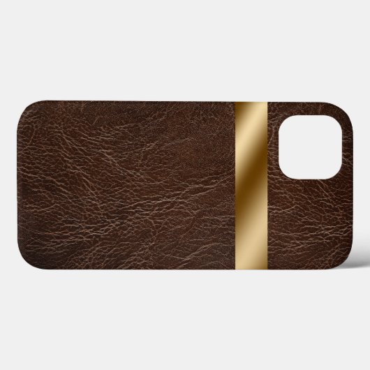 Leather Print iPhone 13 Fall Case-Mate iPhone Hülle (Rückseite (Horizontal))