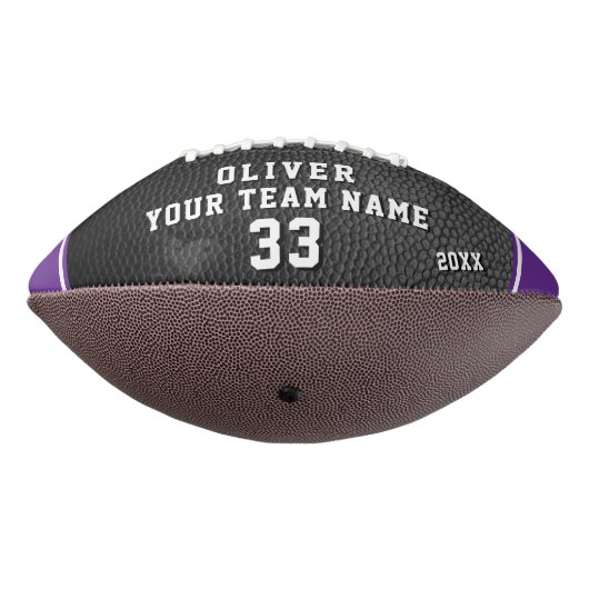 Leather Print Lila Player Name Team Foto Football (Gedreht 270)