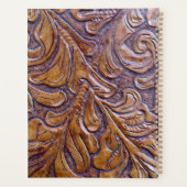 Leather Purse Tan Embossed Planner Planer (Rückseite)