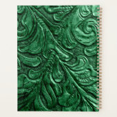 Leather Pursuit Green Embossed Planner Planer (Rückseite)