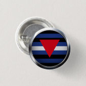 LEATHER QUE PRIDE MEDALLION BUTTON (Vorne & Hinten)