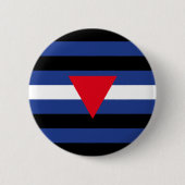 Leather Que Stolperflagge Button (Vorderseite)