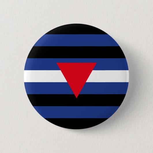 Leather Que Stolperflagge Button (Vorderseite)