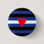 Leather Que Stolperflagge Button (Vorderseite)