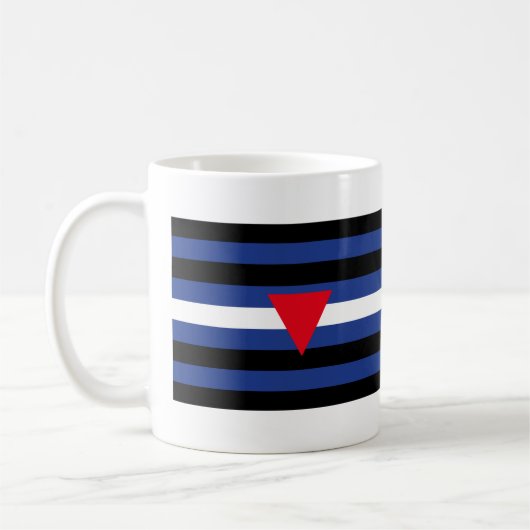 Leather Que Stolperflagge Kaffeetasse (Links)
