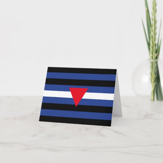 Leather Que Stolperflagge Karte (Vorderseite)