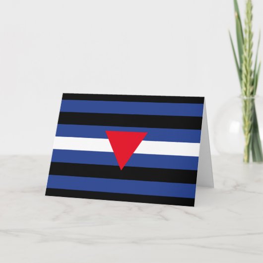 Leather Que Stolperflagge Karte (Vorderseite)