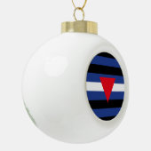 Leather Que Stolperflagge Keramik Kugel-Ornament (Links)