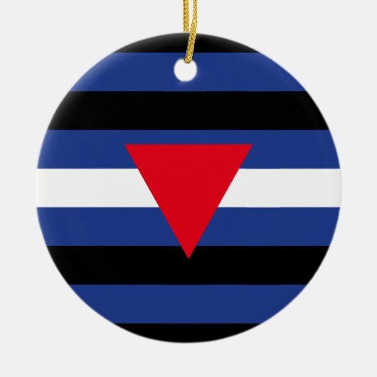 Leather Que Stolperflagge Keramik Ornament (Vorne)