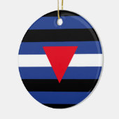 Leather Que Stolperflagge Keramik Ornament (Links)
