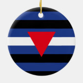 Leather Que Stolperflagge Keramik Ornament (Hinten)