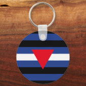 Leather Que Stolperflagge Schlüsselanhänger (Vorderseite)