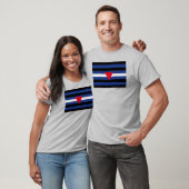 Leather Que Stolperflagge T-Shirt (Unisex)