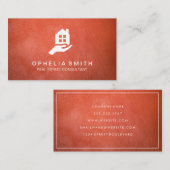 Leather Real Anwesen | Realtor Agent Visitenkarte (Vorne/Hinten)