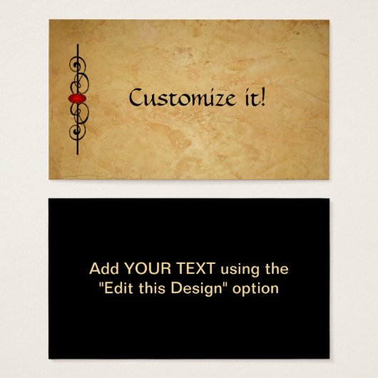 Leather & Ruby CUSTOM Visitenkarte (Vorne & Hinten)