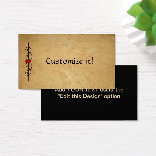 Leather & Ruby CUSTOM Visitenkarte (Schreibtisch)