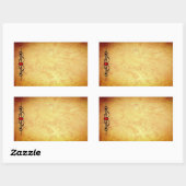 Leather & Ruby CUSTOM Visitenkarte Rechteckiger Aufkleber (Blatt)