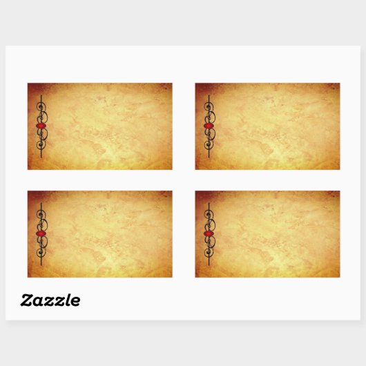 Leather & Ruby CUSTOM Visitenkarte Rechteckiger Aufkleber (Blatt)