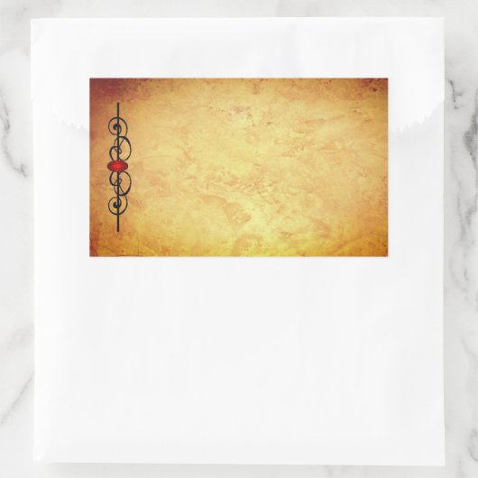 Leather & Ruby CUSTOM Visitenkarte Rechteckiger Aufkleber (Tasche)