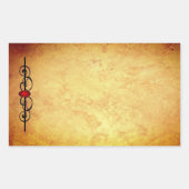 Leather & Ruby CUSTOM Visitenkarte Rechteckiger Aufkleber (Vorderseite)