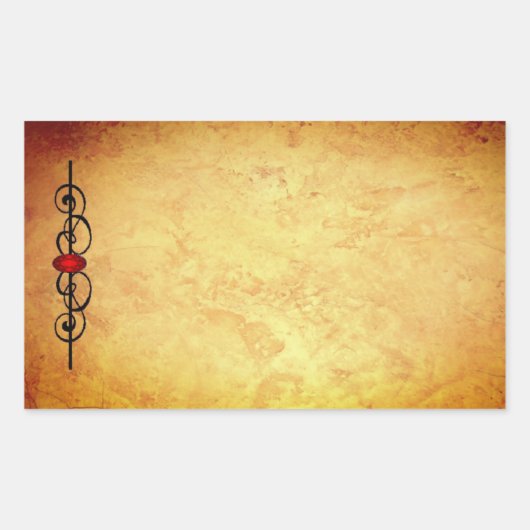 Leather & Ruby CUSTOM Visitenkarte Rechteckiger Aufkleber (Vorderseite)