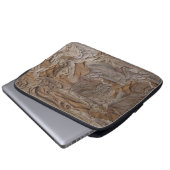 Leather & seude texturierte Darstellung Laptopschutzhülle (Vorne Knopf)