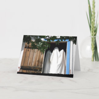 "Leather Shop Ghost" Hallowe’en card #1 Karte