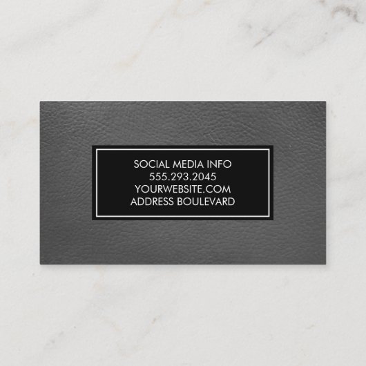 Leather Simple Visitenkarte (Rückseite)