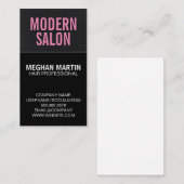 Leather Sleek Black Visitenkarte (Vorne/Hinten)