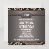 Leather Snake Skin Birthday Party Einladung (Rückseite)