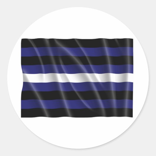 LEATHER STRIPES FLYING RUNDER AUFKLEBER (Vorderseite)