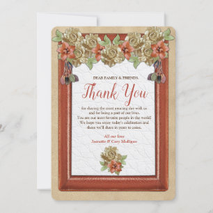 Leather & Suede Texture Art Vielen Dank Einladung