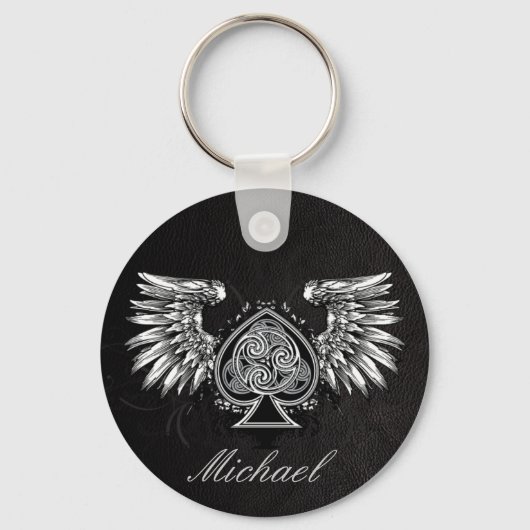 Leather Tattoo Urban Winged Celtic Knot Schlüssela Schlüsselanhänger (Vorderseite)