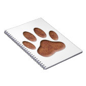 Leather Texture Dog Paw Print Notizblock (Rechte Seite)