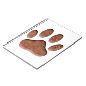 Leather Texture Dog Paw Print Notizblock (Linke Seite)