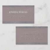 Leather Texture | Hintergrundinformationen zur Lin Visitenkarte (Vorne/Hinten)