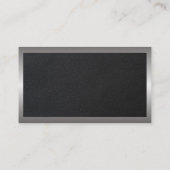 Leather Texture | Metallgrenze Visitenkarte (Rückseite)