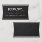 Leather Texture | Metallgrenze Visitenkarte (Vorne/Hinten)