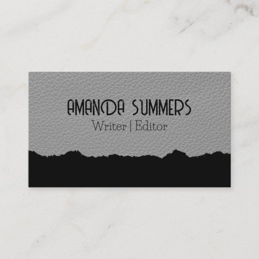 Leather Texture | Torneffekt Visitenkarte (Vorderseite)