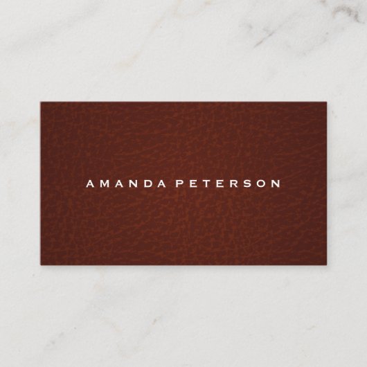 Leather Texture Visitenkarte (Vorderseite)