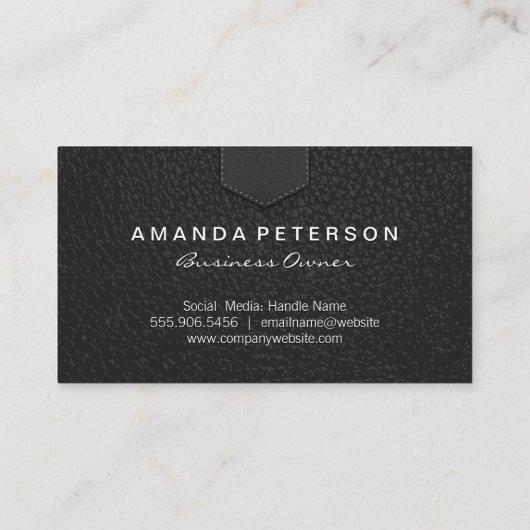 Leather Texture Visitenkarte (Rückseite)
