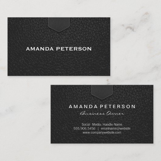Leather Texture Visitenkarte (Vorne/Hinten)