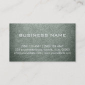 Leather Textured Monogram Visitenkarte (Rückseite)